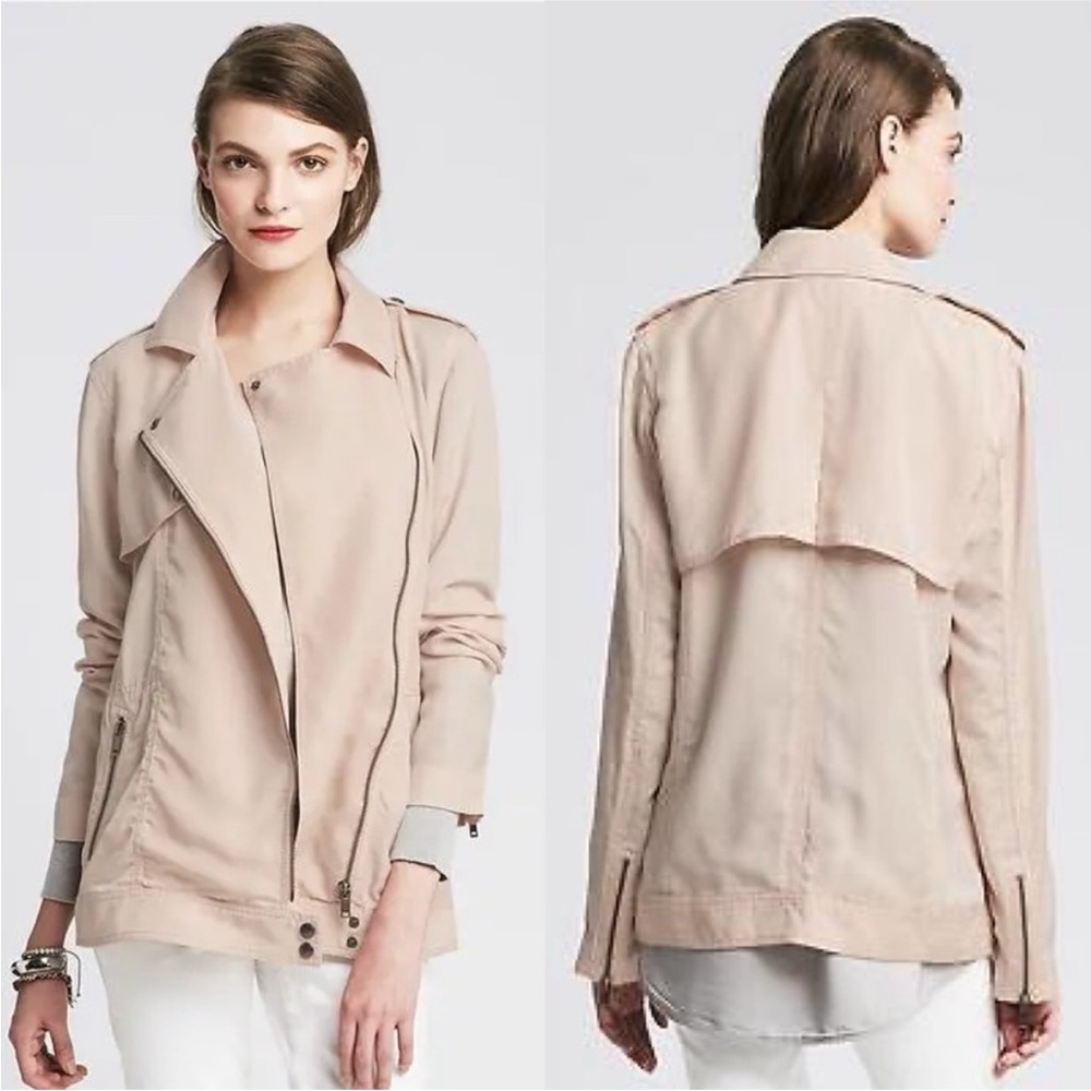 NWT Banana Republic Drapey Moto Jacket DETAILS